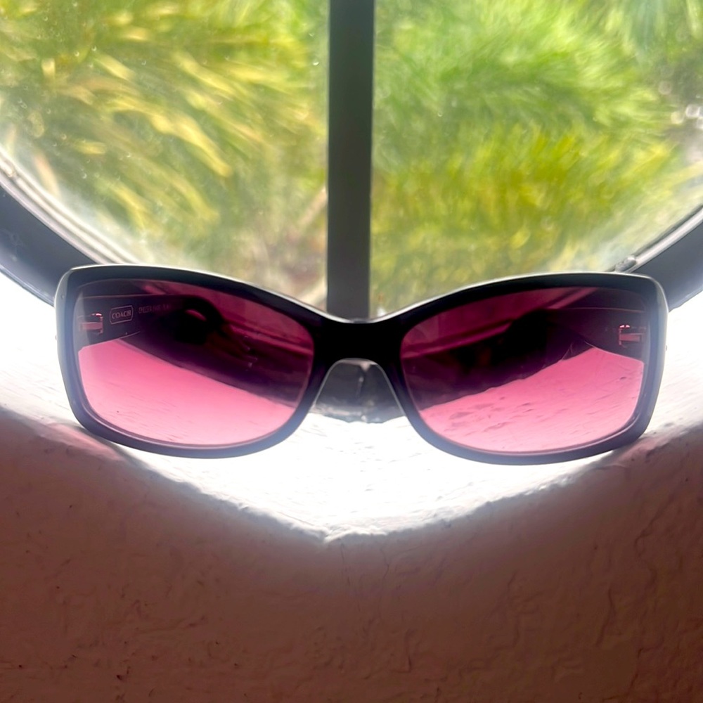 COACH Chelsea (S426) Black Sunglasses Pink Svorwski Crystals (BARBIECORE) 🦋